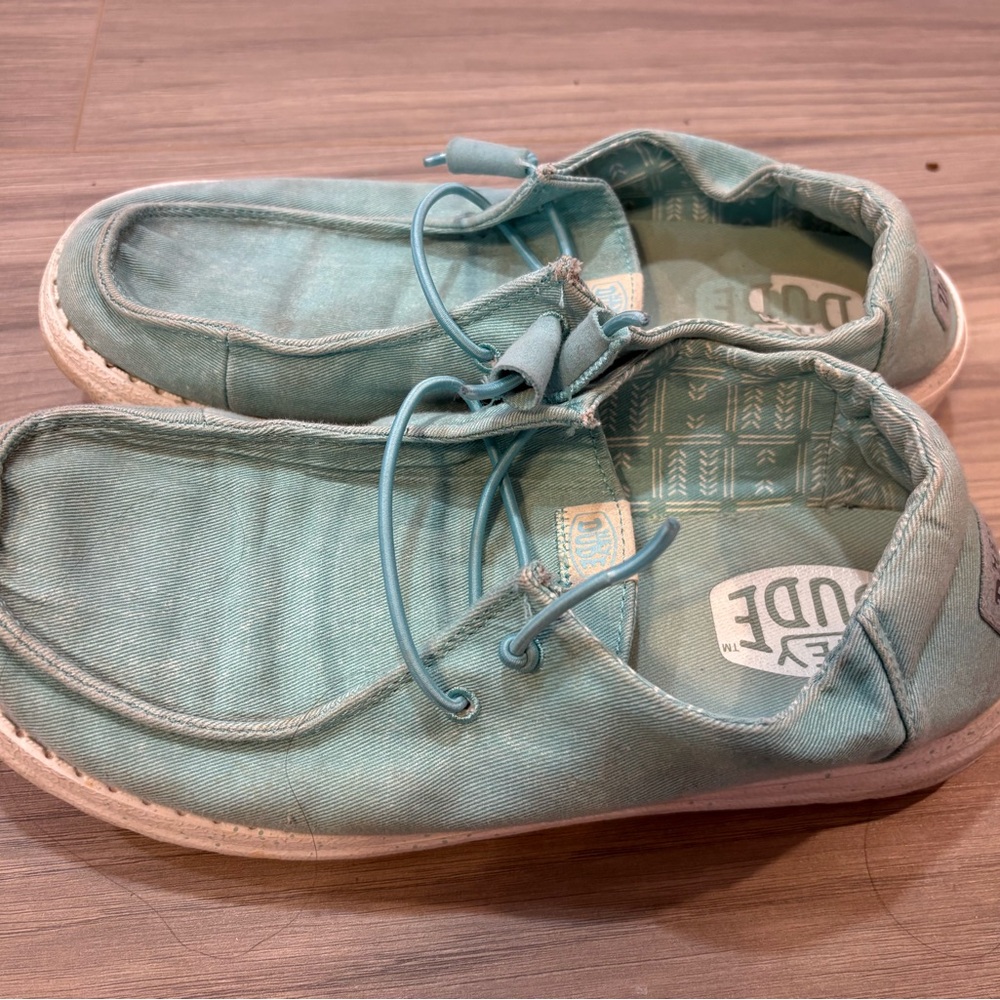 Hey Dude Women's Light Blue Loafers